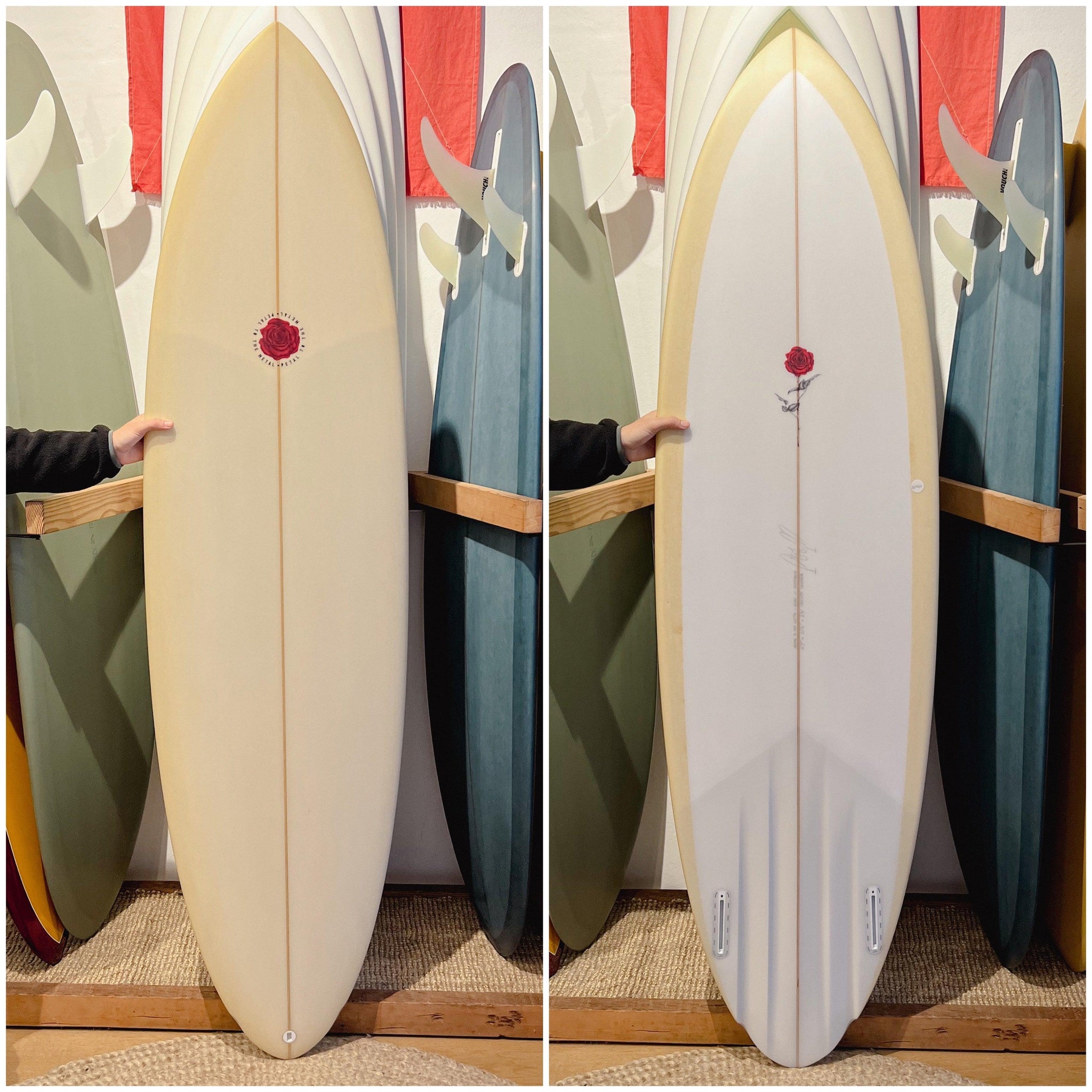 Petal to the Metal 6'7" Charlotte Charger ~ Cream / Clear-Keel Surf & Supply