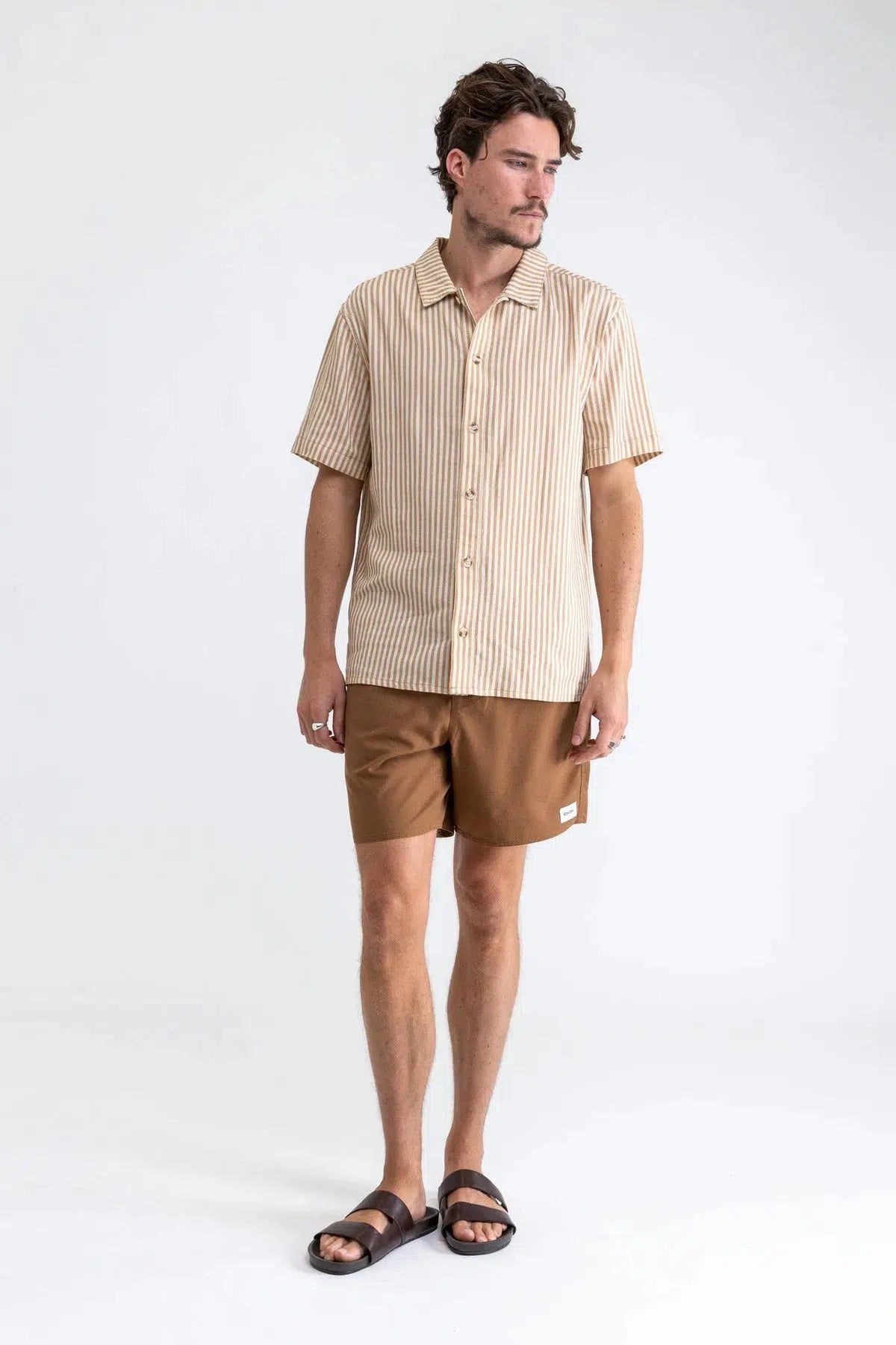 RHYTHM CLASSIC LINEN JAM ~ COFFEE-Keel Surf & Supply