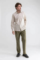 RHYTHM CLASSIC LINEN LS SHIRT ~ SAND-Keel Surf & Supply