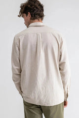 RHYTHM CLASSIC LINEN LS SHIRT ~ SAND-Keel Surf & Supply