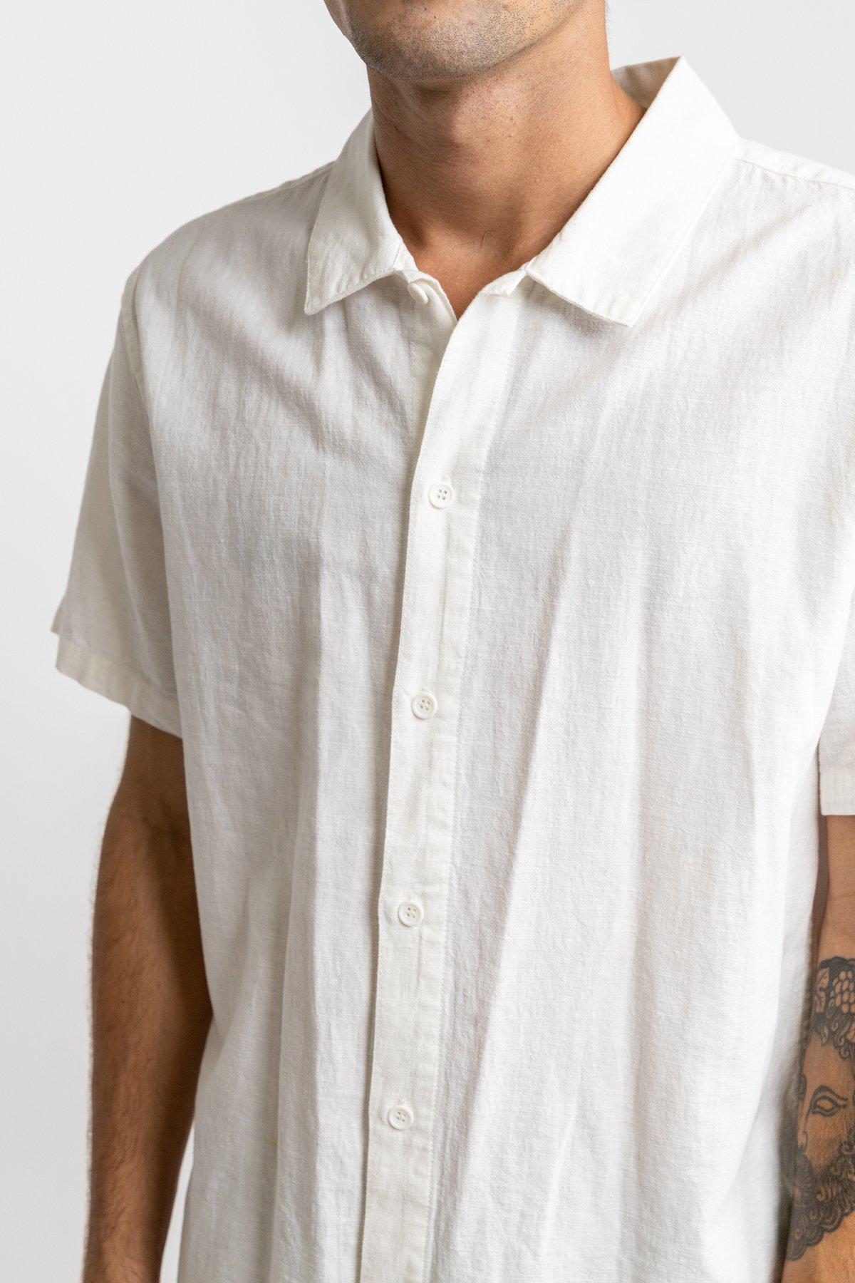 Rhythm Classic Linen SS Shirt ~ Vintage White-Keel Surf & Supply