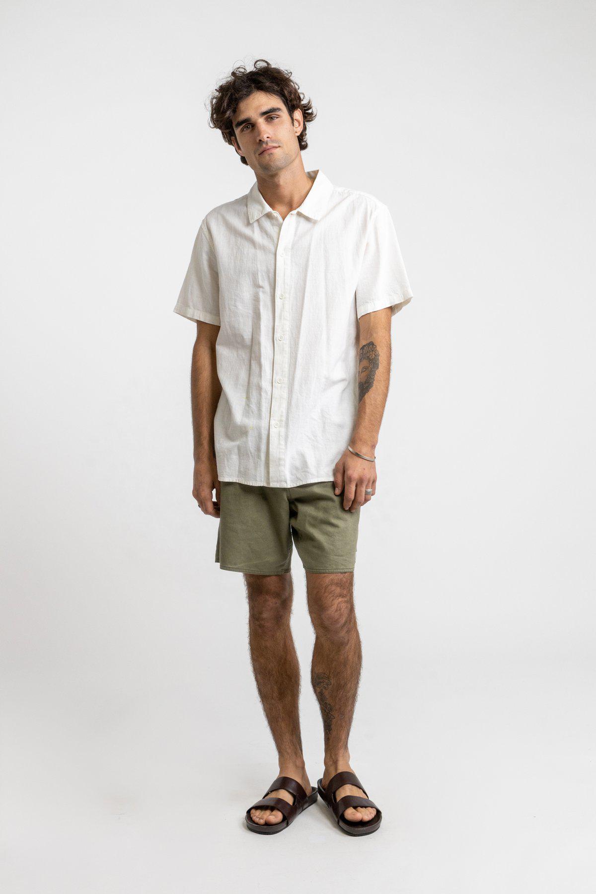 Rhythm Classic Linen SS Shirt ~ Vintage White-Keel Surf & Supply