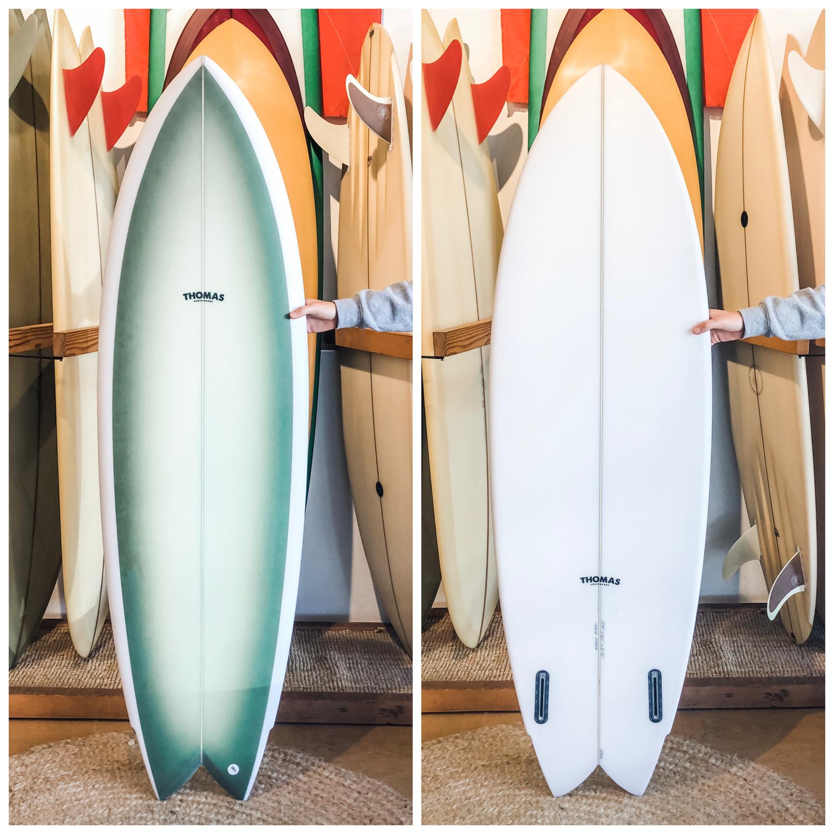 Thomas Surfboards 5'10" Mod Fish ~ Green / Clear-Keel Surf & Supply
