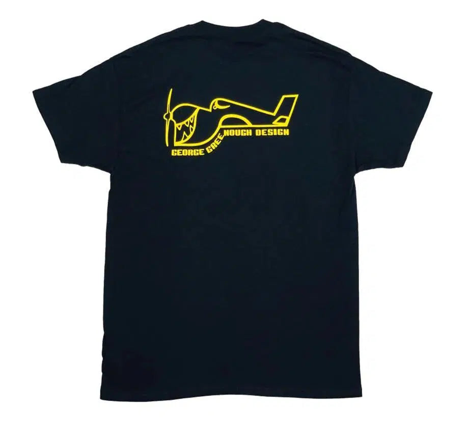 True Ames Greenough Airplane Logo T-Shirt ~ Black-Keel Surf & Supply