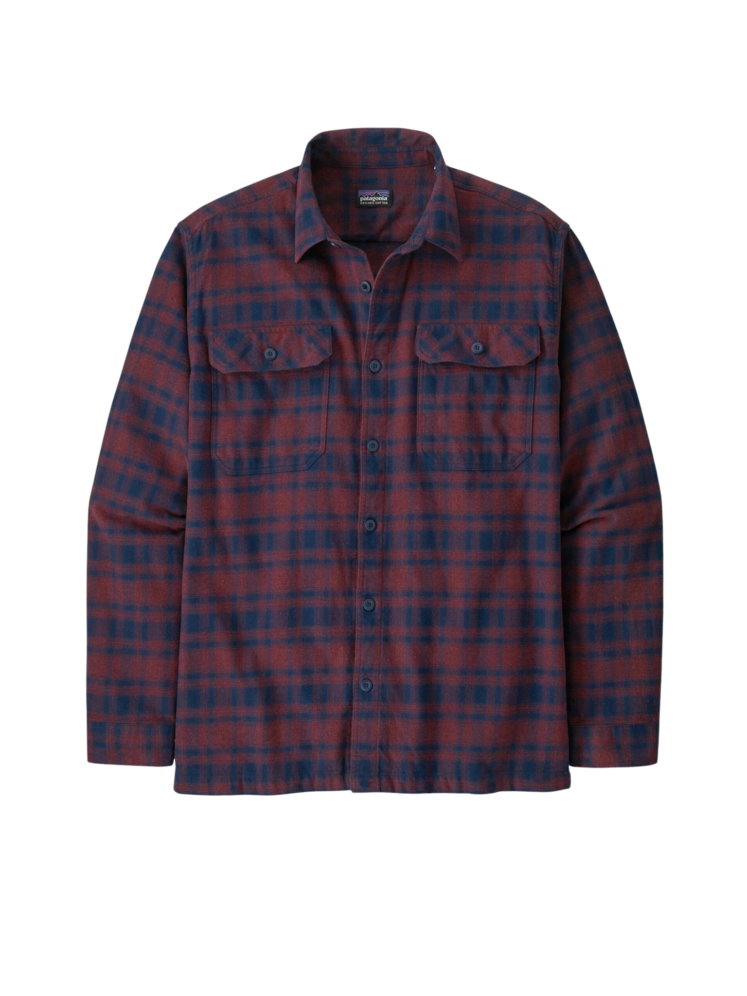 Patagonia Long-Sleeved Organic Cotton Midweight Fjord Flannel Shirt Sequoia Red