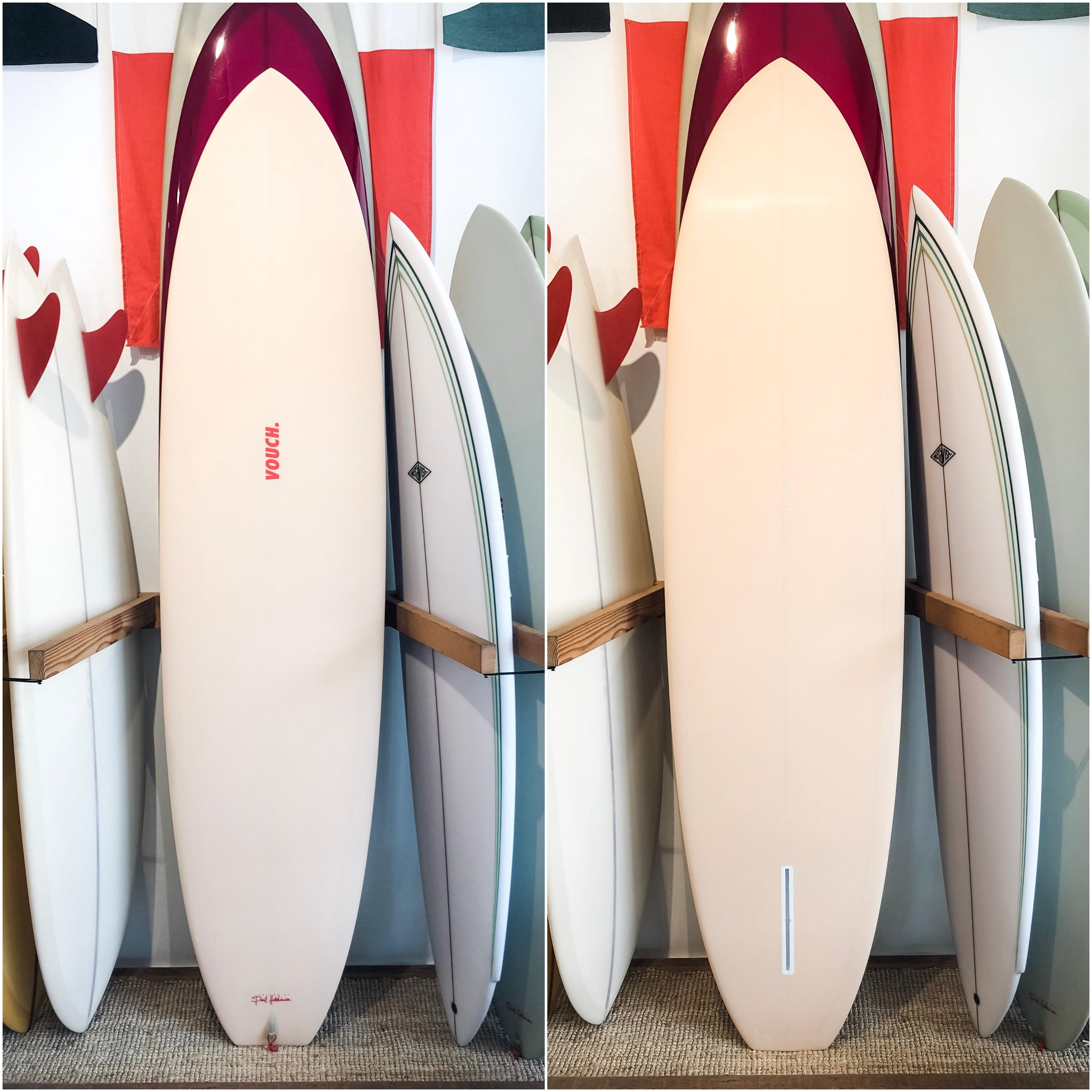Vouch 7'10" Rolled Vee #2 ~ Whisper Peach-Keel Surf & Supply