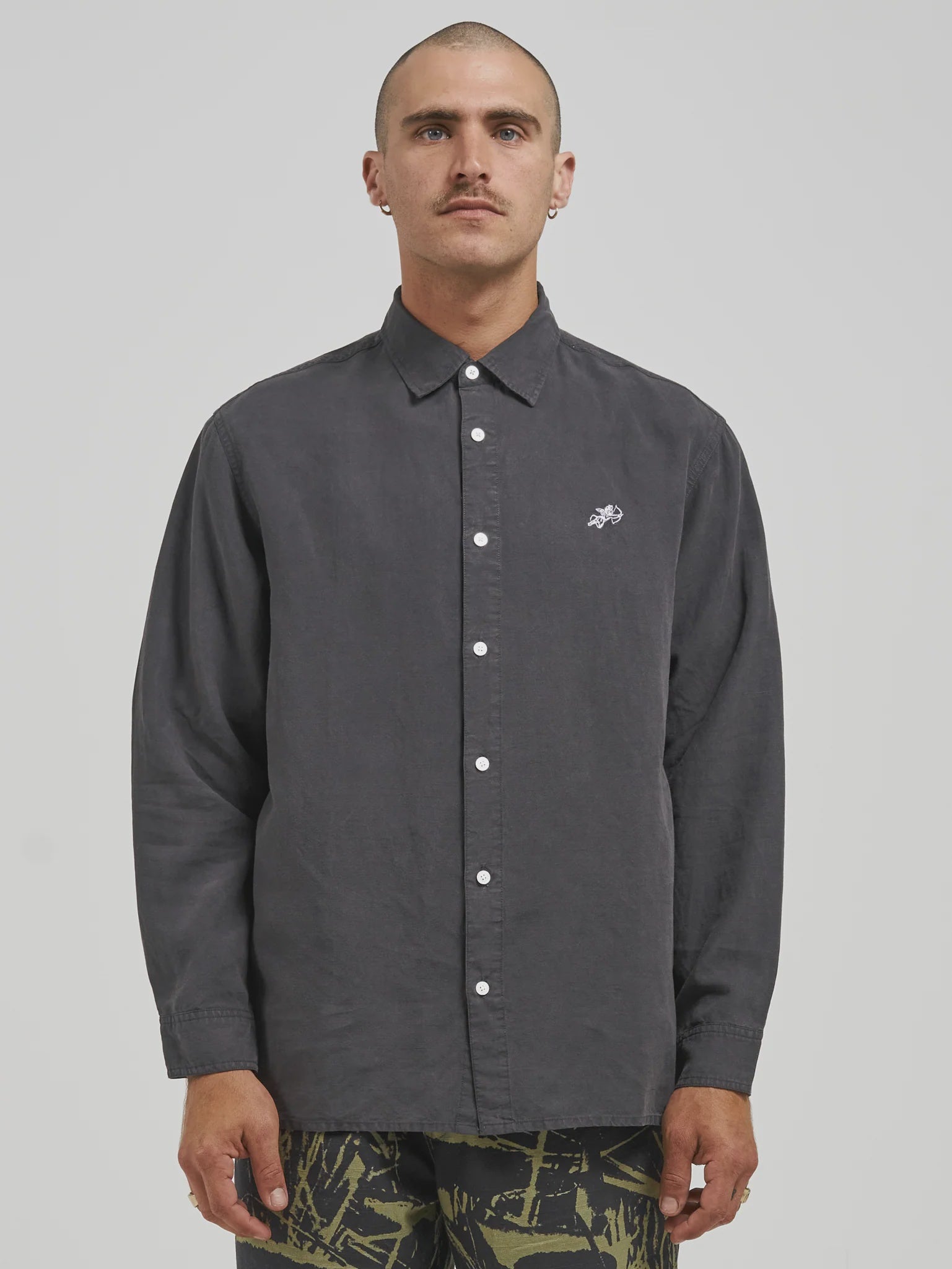 Cherub Long Sleeve Shirt - Worn Black