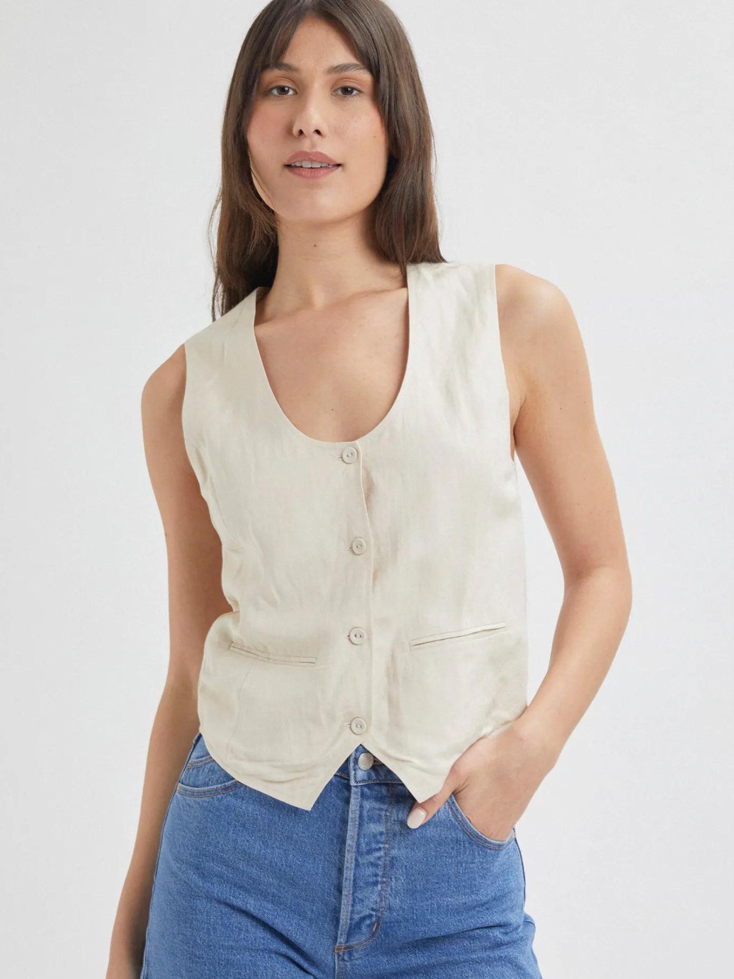 Rollas Soho Vest Linen
