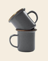 Barebones Enamel Espresso Cup ~ Set of 2 ~ Slate Grey-Keel Surf & Supply